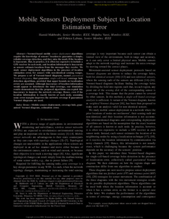 Mobile Sensors Deployment Subject to Location Estimation Error thumbnail