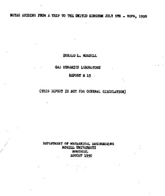 Notes arising from a trip to the United Kingdom July 5th-30th 1950 thumbnail