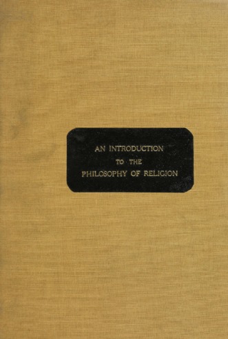An introduction to the philosophy of religion. thumbnail