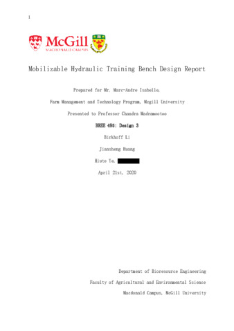 Mobilizable Hydraulic Training Bench Design Report thumbnail