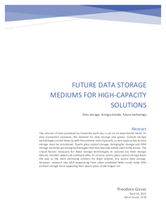 Future Data Storage Mediums for High-Capacity Solutions thumbnail