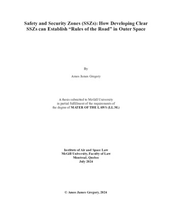 Safety and Security Zones (SSZs): How Developing Clear SSZs can Establish “Rules of the Road” in Outer Space thumbnail