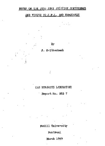 Notes on the 1959 ASME Aviation Conference and visits to J.P.L. and Marquardt thumbnail