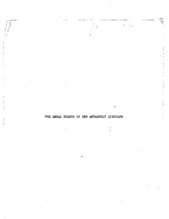 The legal status of the Antarctic airspace. thumbnail