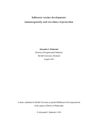 Influenza vaccine development: immunogenicity and correlates of protection thumbnail