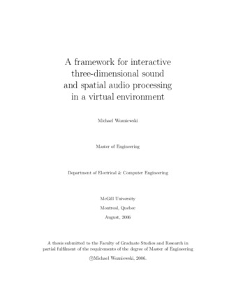 A framework for interactive three-dimensional sound and spatial audio processing in a virtual environment thumbnail