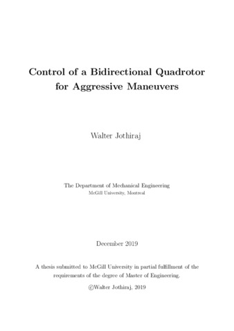 Control of a bidirectional quadrotor for aggressive maneuvers thumbnail