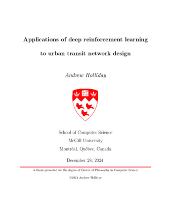 Applications of deep reinforcement learning to urban transit network design thumbnail