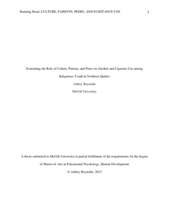 Examining the role of culture, parents, and peers on alcohol and cigarette use among Indigenous youth in Northern Quebec thumbnail