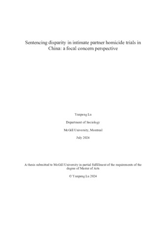 Sentencing disparity in intimate partner homicide trials in China: a focal concern perspective thumbnail