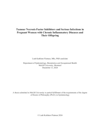 Tumour necrosis factor inhibitors and serious infections in pregnant women with chronic inflammatory diseases and their offspring thumbnail