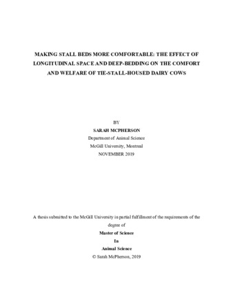 Making stall beds more comfortable: the effect of longitudinal space and deep-bedding on the comfort and welfare of tie-stall-housed dairy cows thumbnail