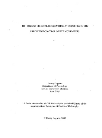 The role of frontal oculomotor structures in the predictive control of eye movements / thumbnail