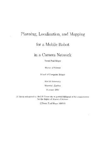 Planning, localization, and mapping for a mobile robot in a camera network thumbnail