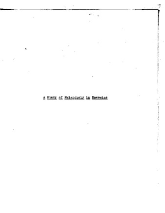 Outside the gates of Eden : a study of melancholy in Rasselas. thumbnail