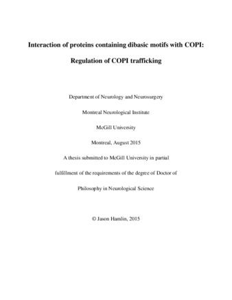 Interaction of proteins containing dibasic motifs with COPI: regulation of COPI trafficking thumbnail
