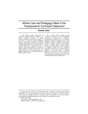 Where law and pedagogy meet in the transsystemic contracts classroom thumbnail