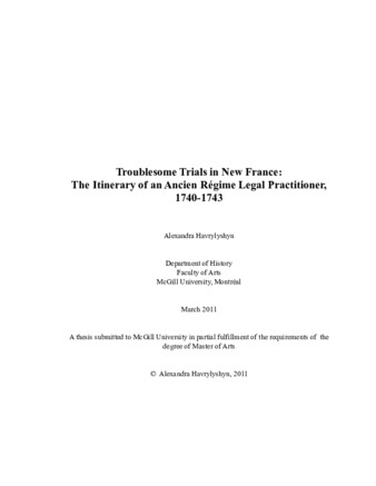 Troublesome trials in New France: the itinerary of an an ancien régime legal practitioner, 1740-1743 thumbnail