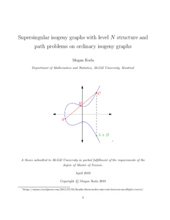 Supersingular isogeny graphs with level N structure and path problems on ordinary isogeny graphs thumbnail