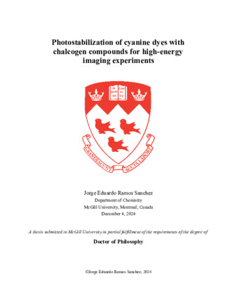 Photostabilization of cyanine dyes with chalcogen compounds for high-energy imaging experiments. thumbnail