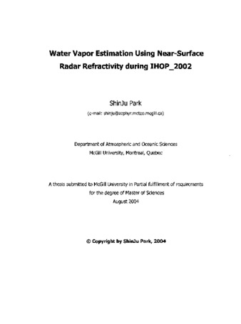 Water vapor estimation using near-surface radar refractivity during IHOP_2002 thumbnail