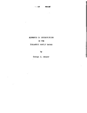 Elements of superstition in the Icelandic family sagas. thumbnail
