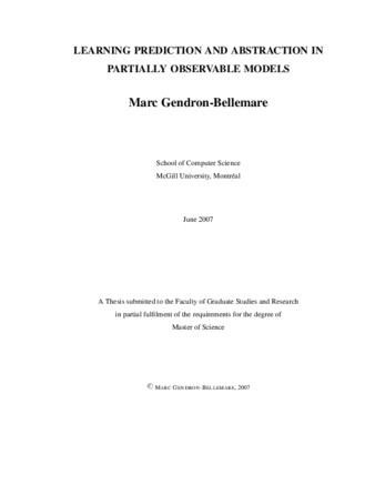 Learning prediction and abstraction in partially observable models thumbnail