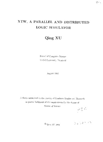 XTW, a parallel and distributed logic simulator thumbnail