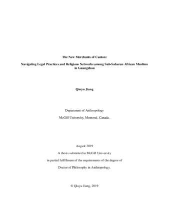 The New Merchants of Canton: Navigating legal practices and religious networks among Sub-Saharan African Muslims in Guangzhou thumbnail