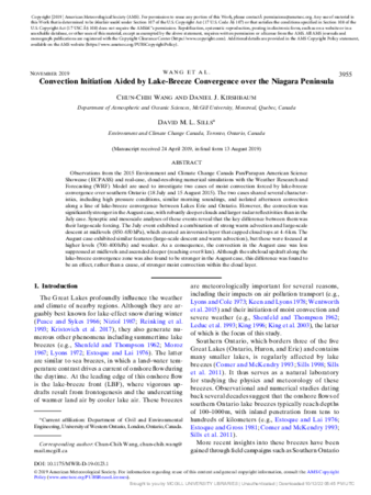 Convection Initiation Aided by Lake-Breeze Convergence over the Niagara Peninsula thumbnail