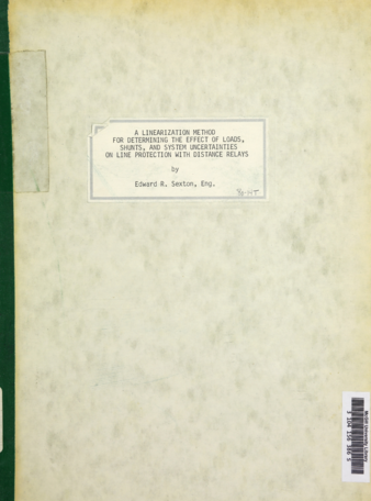 A linearization method for determining the effect of loads, shunts, and system uncertainties on line protection with distance relays  thumbnail