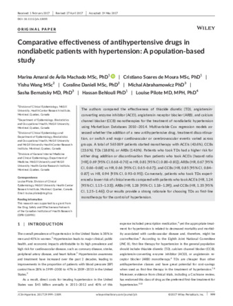 Comparative effectiveness of antihypertensive drugs in nondiabetic patients with hypertension: A population-based study thumbnail