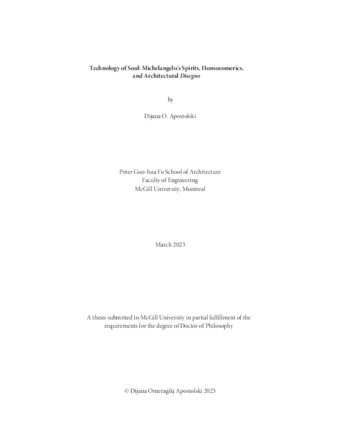 Technology of Soul: Michelangelo’s Spirits, Homoeomerics, and Architectural Disegno thumbnail