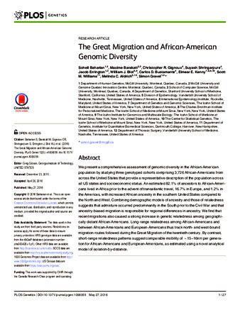 The Great Migration and African-American Genomic Diversity thumbnail