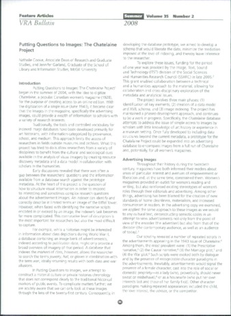 Putting Questions to Images: The Chatelaine Project thumbnail