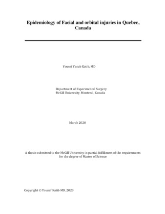 Epidemiology of facial and orbital injuries in Quebec, Canada thumbnail