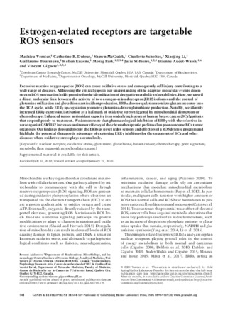 Estrogen-related receptors are targetable ROS sensors thumbnail