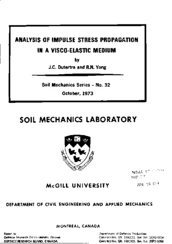 Analysis of impulse stress propagation in a visco-elastic medium thumbnail