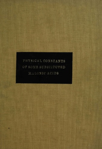 The physical constants of some substituted malonic acids, with special regard to the influence of alkyl substituents on the electrical conductivity of malonic acid. thumbnail