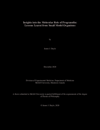 Insights into the molecular role of Progranulin: lessons learnt from small model organisms thumbnail