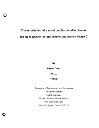 Characterization of a novel cardiac chloride channel and its regulation by cell volume and protein kinase C thumbnail