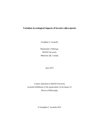 Variation in ecological impacts of invasive alien species thumbnail