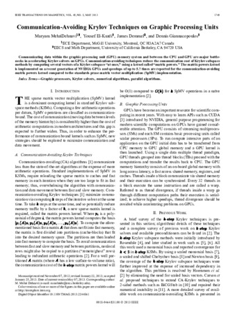 Communication-Avoiding Krylov Techniques on GPUs thumbnail