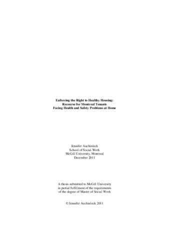 Enforcing the right to healthy housing: recourse for Montreal tenants facing health and safety problems at home thumbnail