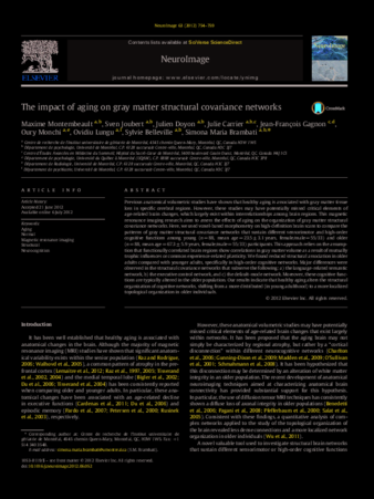 The impact of aging on gray matter structural covariance networks thumbnail