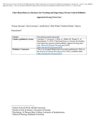 Chart based data as a resource for tracking and improving a person-centred palliative approach in long-term care thumbnail