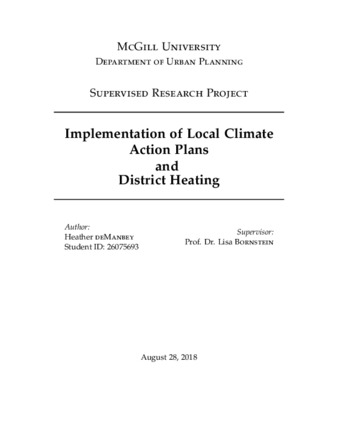 Implementation of Local Climate Action Plans and District Heating thumbnail