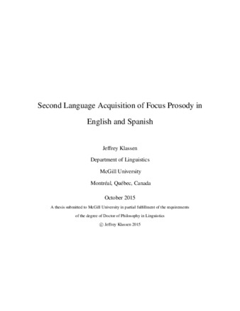 Second language acquisition of focus prosody in English and Spanish thumbnail