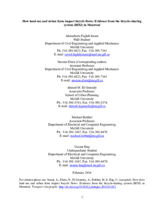 How land-use and urban form impact bicycle flows: Evidence from the bicycle-sharing system (BIXI) in Montreal  thumbnail