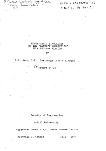 Monte-Carlo simulation of the "Dancoff correction" in a nuclear reactor thumbnail